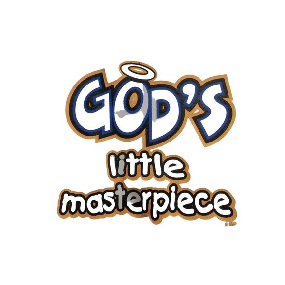 Gods Little Masterpiece White Cotton Tee Tshirt T Shirt Youth Medium M - Picture 2 of 2